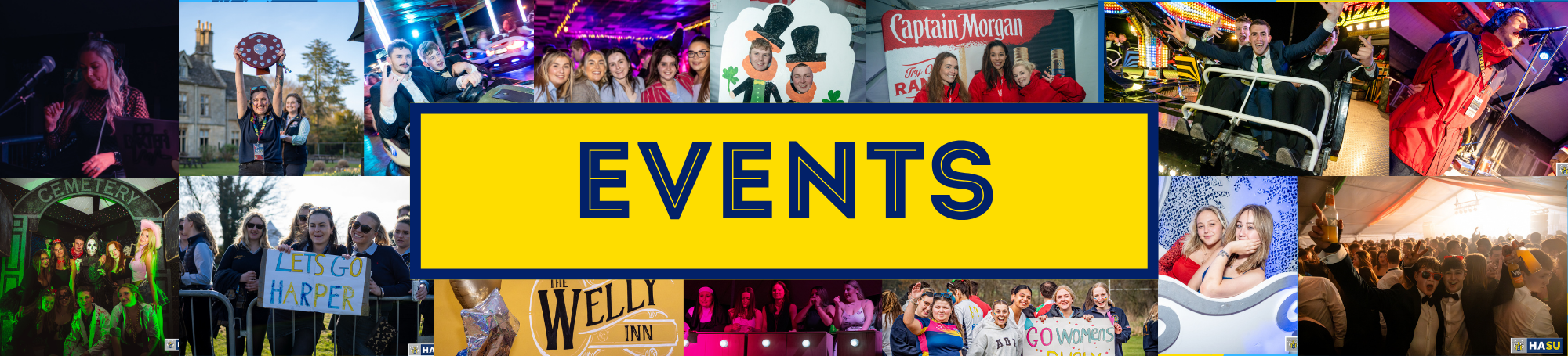 We host a wide range of events and activities on campus, from nights in the SU Barn to Quiz nights & Karaoke in The Welly!